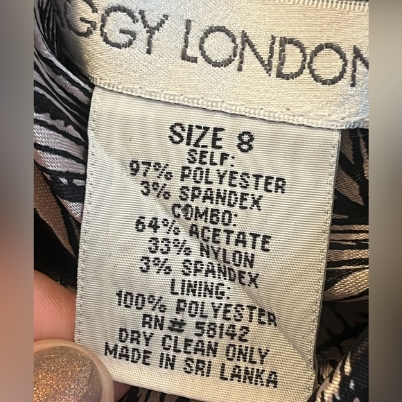 Maggy London Black and Cream Cocktail Dress NWOT - Picture 6 of 11